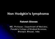 What is Non Hodgkins lymphoma Powerpoint Presentation