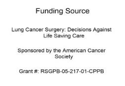 Disparities In Care For Early Stage Lung Cancer PowerPoint Presentation