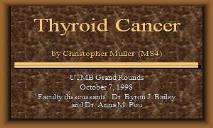 Free Thyroid Cancer by Christopher Muller PowerPoint Presentation