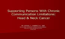 AAC Interventions for the Head Neck Cancer population PowerPoint Presentation