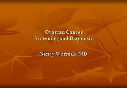 Ovarian Cancer Screening and Diagnosis Intro PowerPoint Presentation