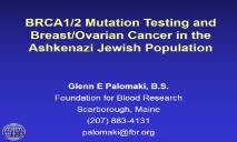 Mutation Testing and Breast Ovarian Cancer PowerPoint Presentation