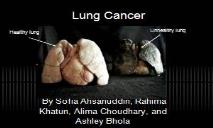 Lung Cancer PowerPoint Presentation