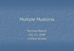 Multiple Myeloma PowerPoint Presentation