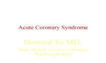 Acute Coronary Syndrome PowerPoint Presentation