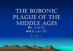 THE BUBOnIC PLAGUE OF THE MIDDLE AGES PowerPoint Presentation