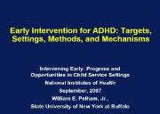 Early Intervention for ADHD-Archives Drugabuse Powerpoint Presentation