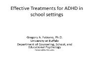 Effective Treatments for ADHD Powerpoint Presentation
