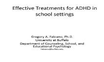 Effective Treatments for ADHD PowerPoint Presentation