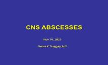 BRAIN ABSCESS PowerPoint Presentation