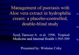 Management of psoriasis with Aloe vera extract PowerPoint Presentation