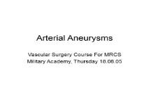 Aneurysm PowerPoint Presentation
