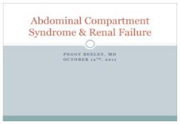 Abdominal Compartment Syndrome & Renal Failure PowerPoint Presentation