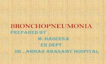 NURSING CASE STUDY OF A PATIENT WITH BRONCHOPNEUMONIA PowerPoint Presentation
