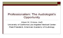 Pediatric Audiology-Opportunity for Professionalism PowerPoint Presentation