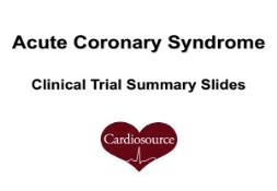 Acute coronary syndrome an overview PowerPoint Presentation