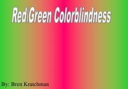 Red Green Colorblindness PowerPoint Presentation