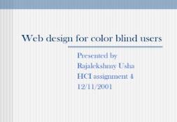 Color Blindness in Human PowerPoint Presentation