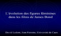 Download Levolution des figures feminines dans les films de James Bond PowerPoint Presentation