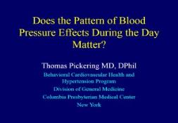 Does the Pattern of Blood Pressure Effects During the Day Matter PowerPoint Presentation