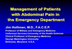 Management of Patients with Abdominal Pain in the Emergency PowerPoint Presentation