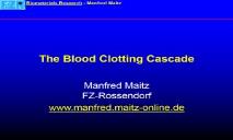 Diagram of the Blood Clotting Cascade PowerPoint Presentation