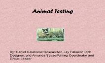 Introduction of Animal Testing PowerPoint Presentation