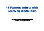 Famous People with Learning Disabilities Powerpoint Presentation