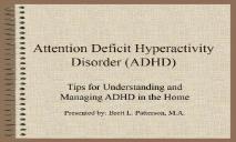 ADHD-Attention Deficit Hyperactivity Disorder PowerPoint Presentation