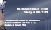 HSRC Study on HIV & AIDS PowerPoint Presentation