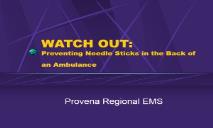 Preventing Needle Sticks in the Back of an Ambulance PowerPoint Presentation