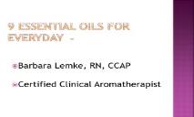 Intro about Aromatherapy PowerPoint Presentation
