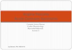 Introduction of Acute Coronary Syndrome PowerPoint Presentation