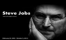 Steve Jobs (master of innovation) PowerPoint Presentation