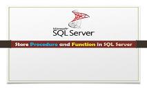 Store Procedure and Function in Sql Server PowerPoint Presentation