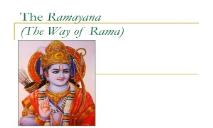 India Ramayana PowerPoint Presentation