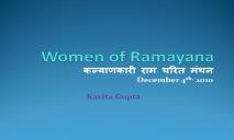 Women of Ramayana PowerPoint Presentation
