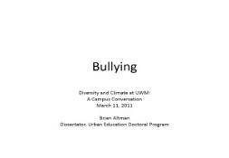 Bullying Crime PowerPoint Presentation