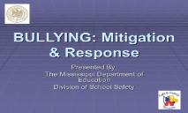 No BULLYING PowerPoint Presentation