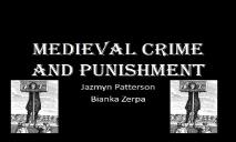 Medieval Crime and Punishment PowerPoint Presentation