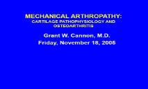 Osteoarthritis Terminology PowerPoint Presentation