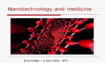 Nanotechnology and medicine PowerPoint Presentation