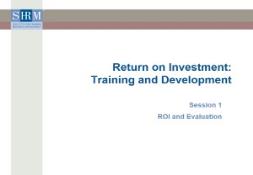 Return on Investment in HR Development PowerPoint Presentation