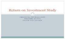 Return on Investment Study PowerPoint Presentation