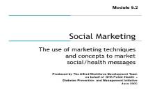 Social Marketing-Department of Health Victoria PowerPoint Presentation