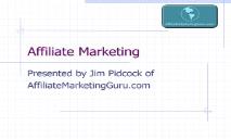 Affiliate Marketing PowerPoint Presentation