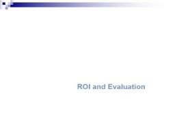 Return on Investment-Training and Development PowerPoint Presentation
