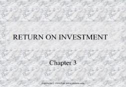 ABOUT RETURN ON INVESTMENT PowerPoint Presentation