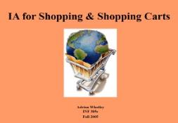 IA for Shopping and Shopping Carts PowerPoint Presentation