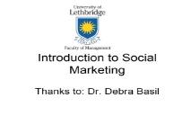Introduction to Social Marketing PowerPoint Presentation